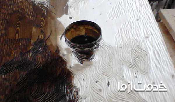 شاپان حل شده در بنزین برای شاپان کاری چوب 